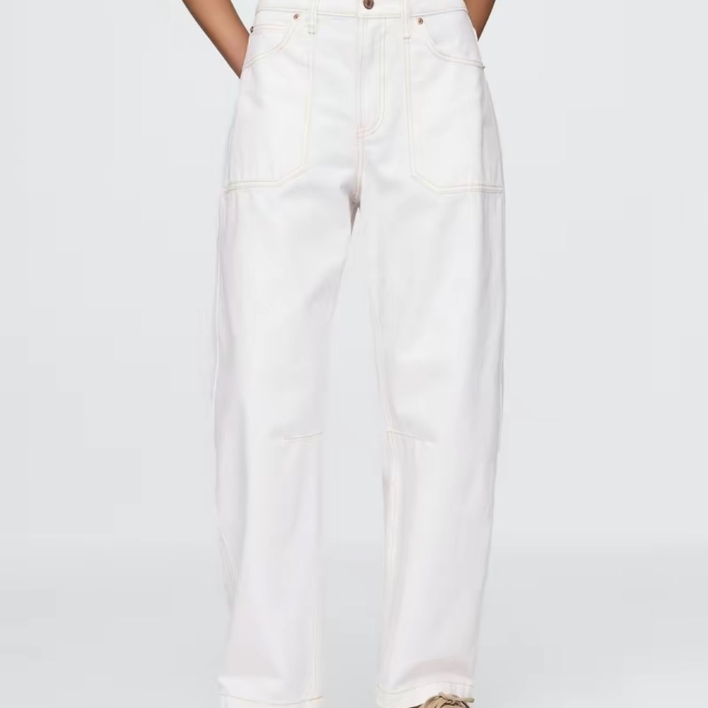 GAP White High-Rise Wide-Leg Jeans